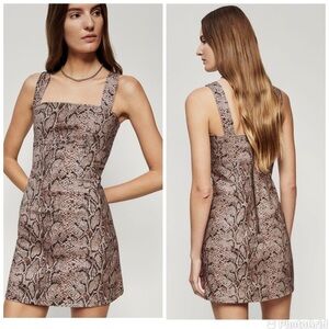 Reformation Lizzie Snake Denim Dress NWT! New With Tags!